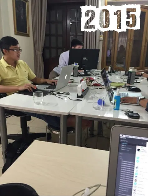 Nhóm của Hùng làm dự án năm 2015
