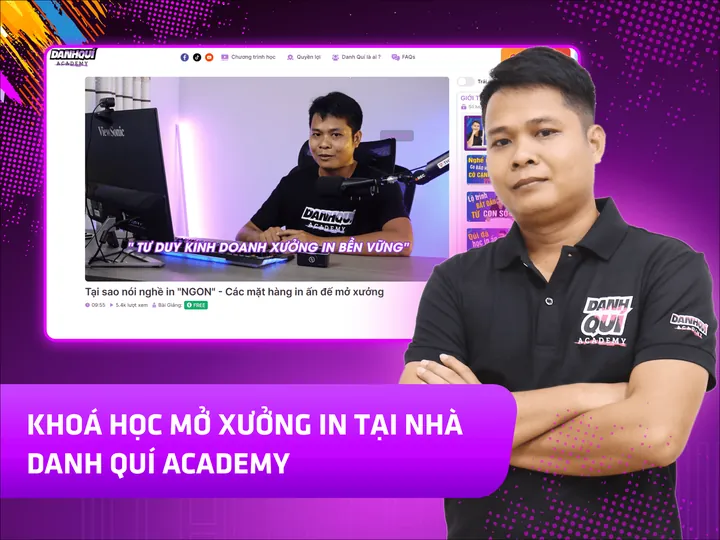 Poster khoá Khóa dạy nghề in, Danh Quí Academy