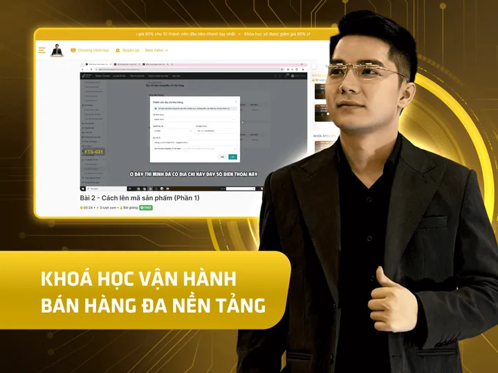 Poster khoá Kinh doanh online đa nền tảng