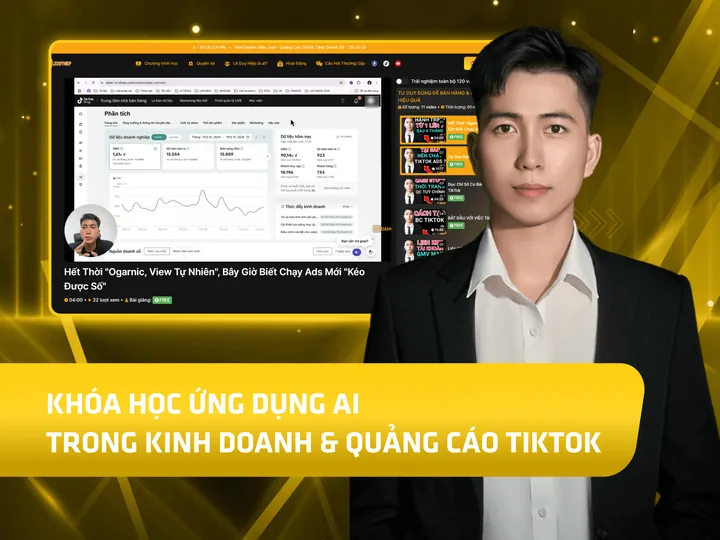 Poster khoá AI TikTok Mastery
