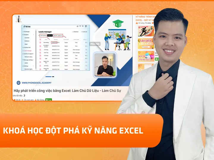 Poster khoá Đột phá kỹ năng Excel
