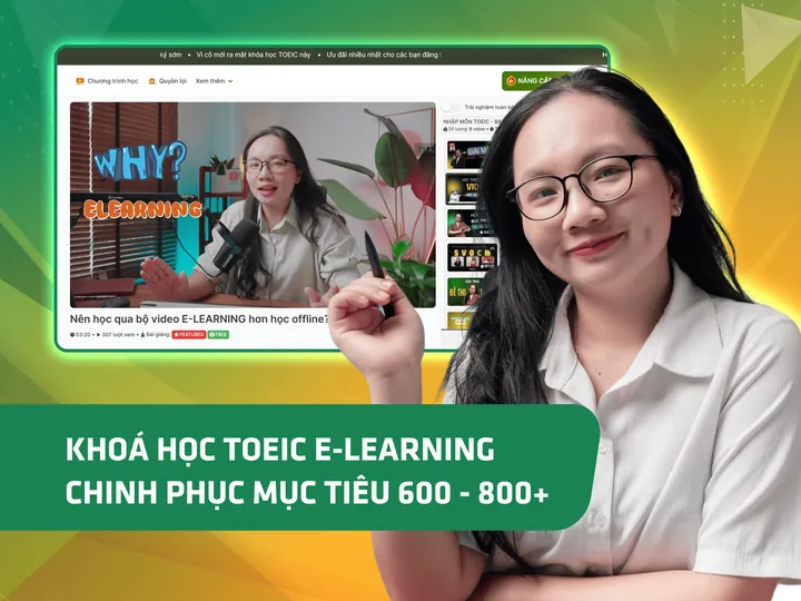 Poster khoá TOEIC coaching 1-1, đậu TOEIC 600 đến 800+
