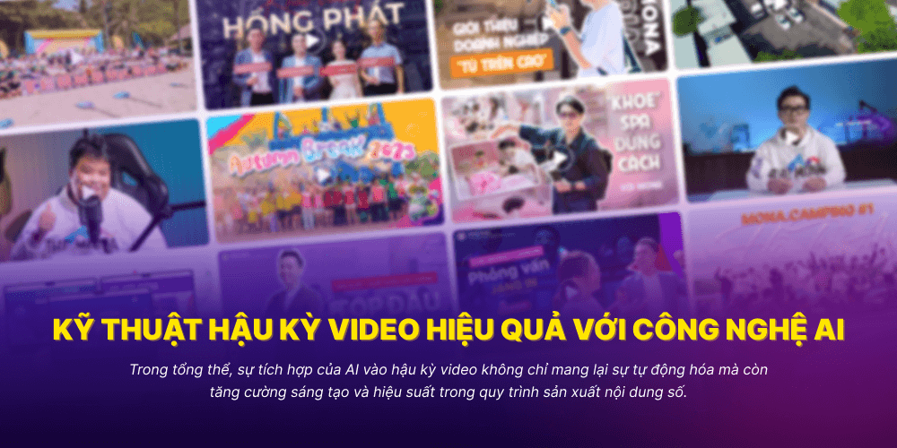 Kết hợp công nghệ AI trong video