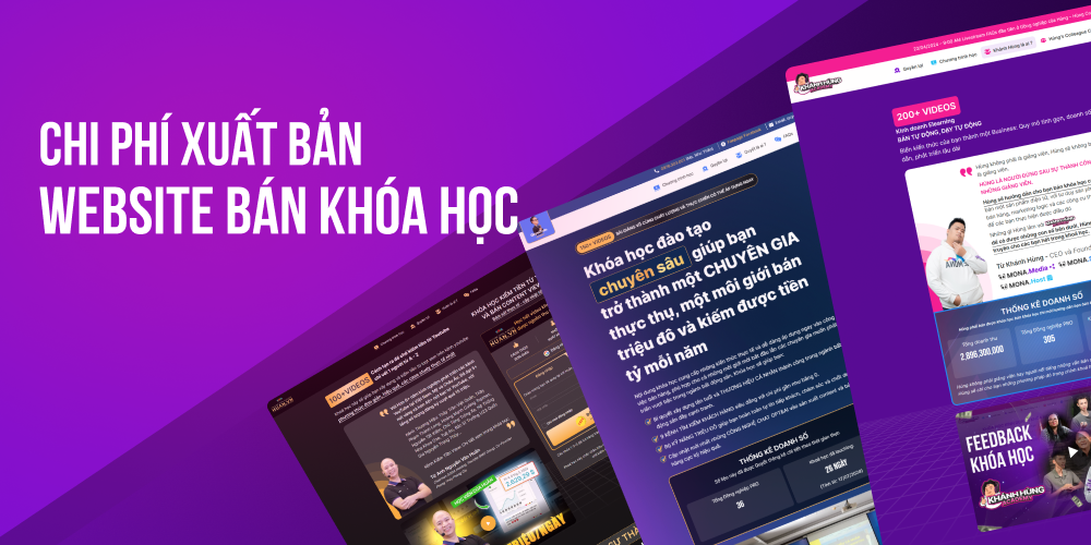 Chi phí tạo khóa học trực tuyến về lưu trữ website