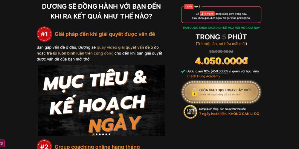 Cấu trúc và tính năng website Trần Dương Academy