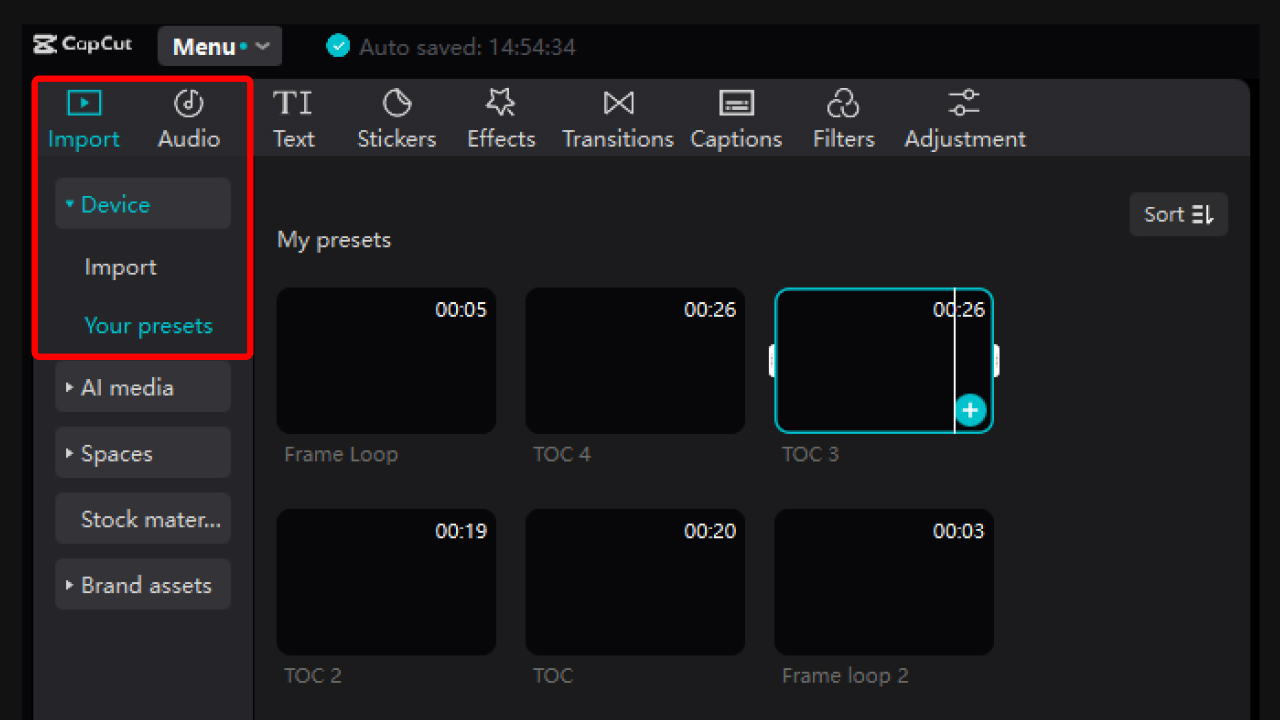 Truy cập để làm Title Of Content với Preset