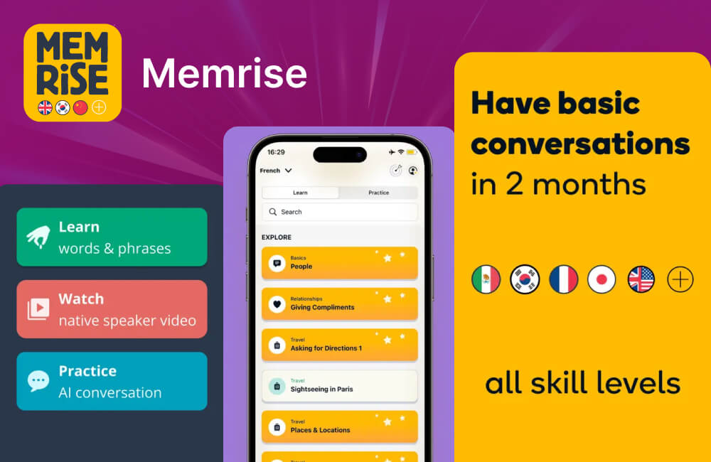 Học ngoại ngữ bằng ứng dụng học tập di động Memrise