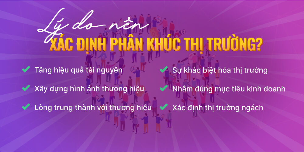 Lý do nên xác định phân khúc thị trường