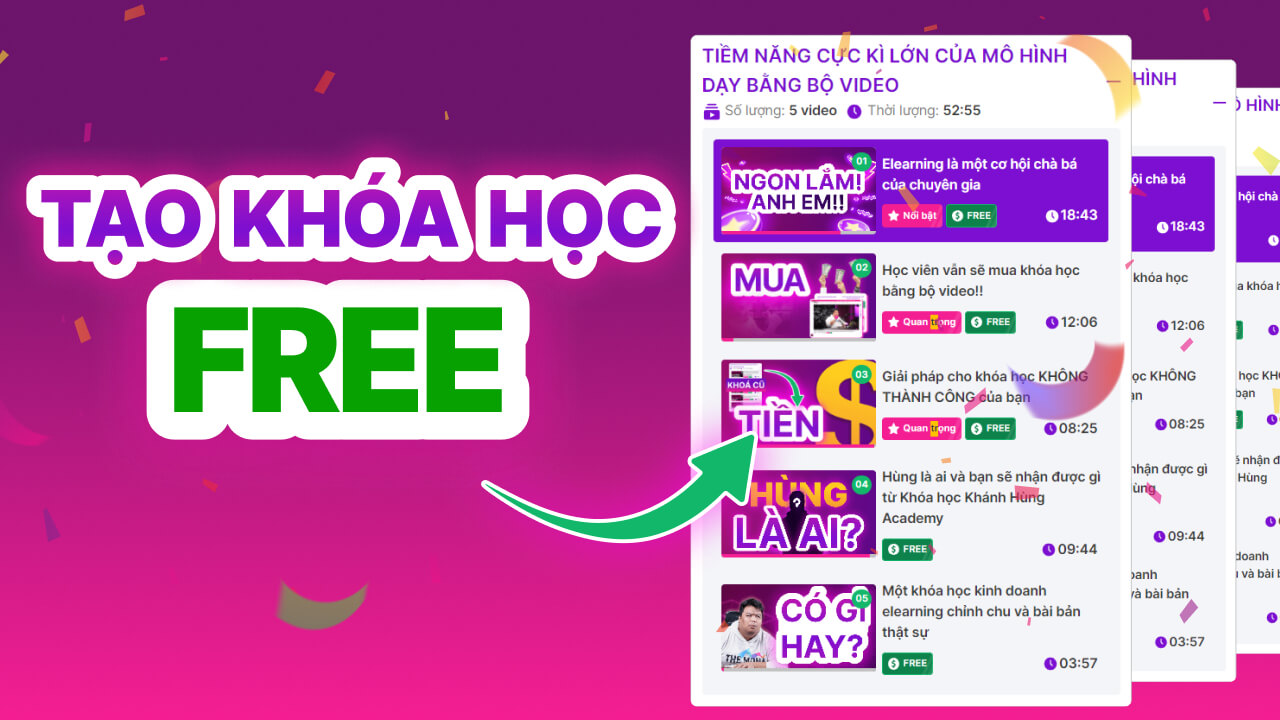 Tạo khóa học free nhưng có giá trị