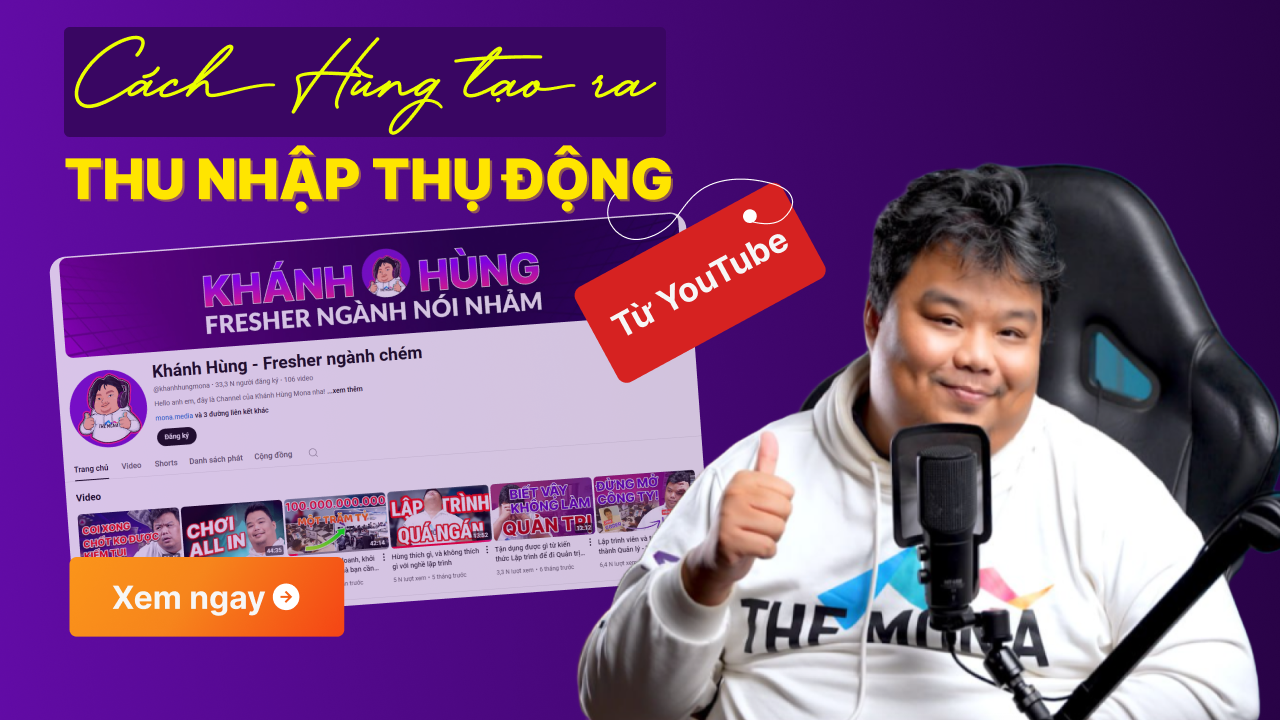 Cách tạo nguồn thu nhập thụ động từ Youtube