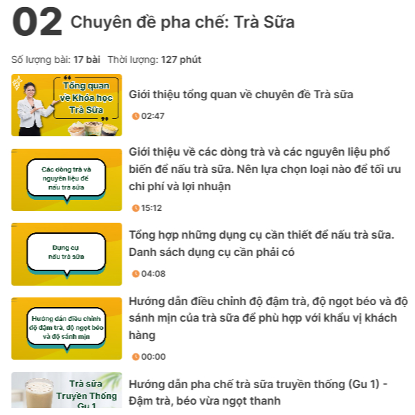 Học pha chế trà sữa Ly Phạm Academy