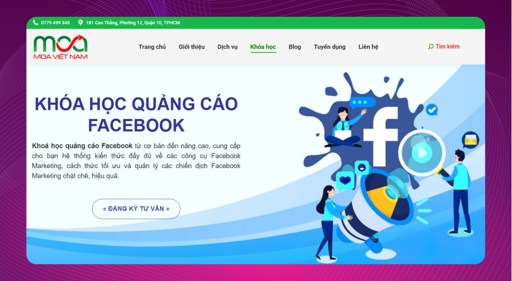 Khóa học Ads Facebook tại MOA Việt Nam