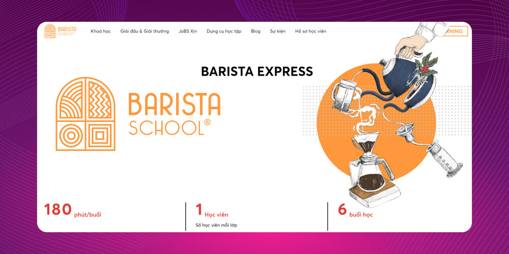 Khóa học pha chế cấp tốc tại Barista