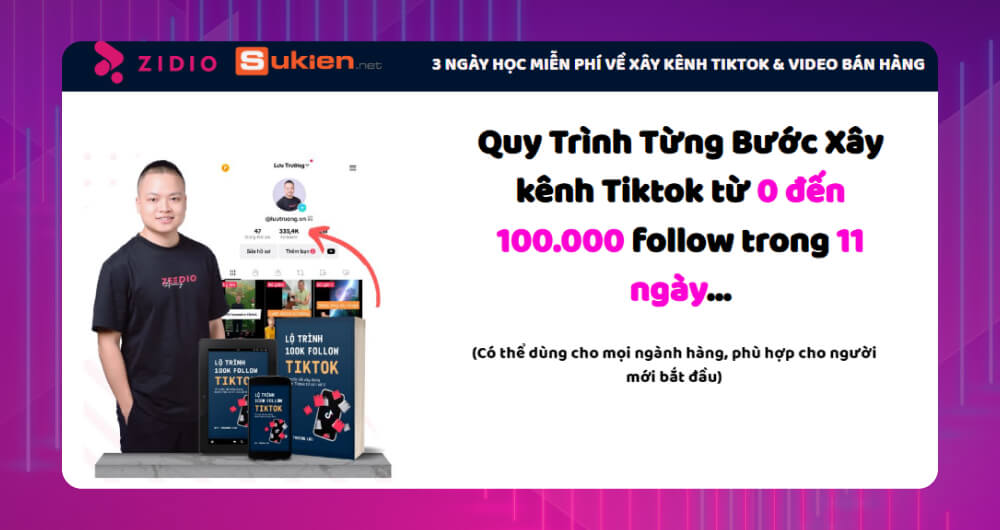 Khóa học đào tạo xây kênh TikTok tại Zeedio