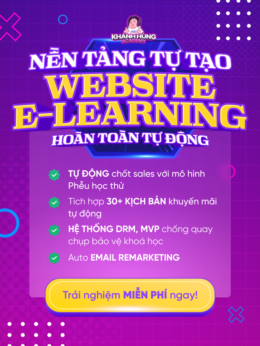 Giải pháp website Elearning tự động