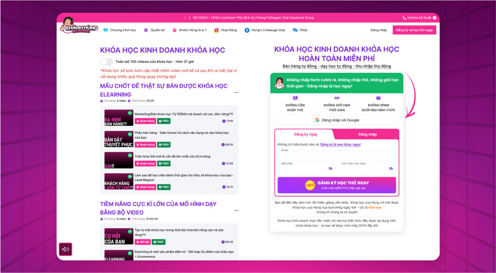 Đa dạng tính năng trên website
