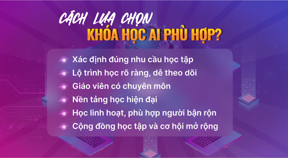 Cách lựa chọn khóa học AI tốt nhất