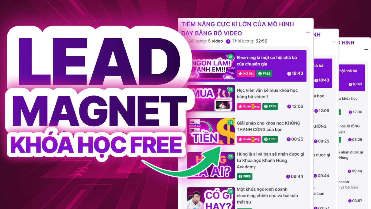 Cách lead magnet khóa học miễn phí
