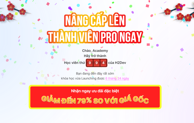 Chúc mừng khóa học quy trình thực chiến và key làm YouTube của H2DEV.