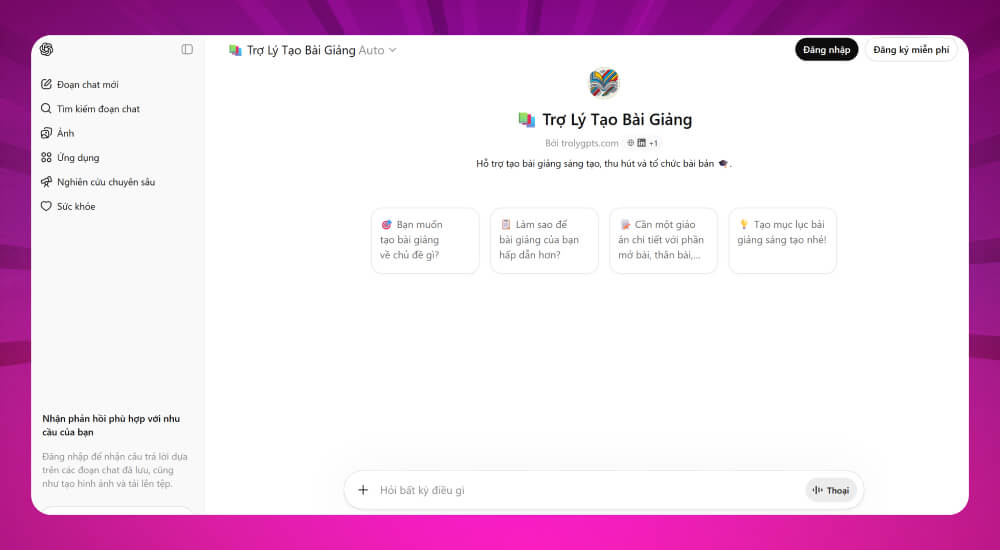ChatGPT là công cụ tạo bài giảng Elearning bằng AI