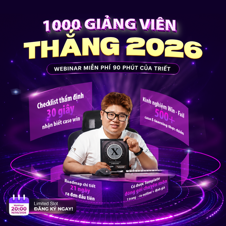 1000 giảng viên thắng 2026: webinar miễn phí 90 phút của Phan Minh Triết.