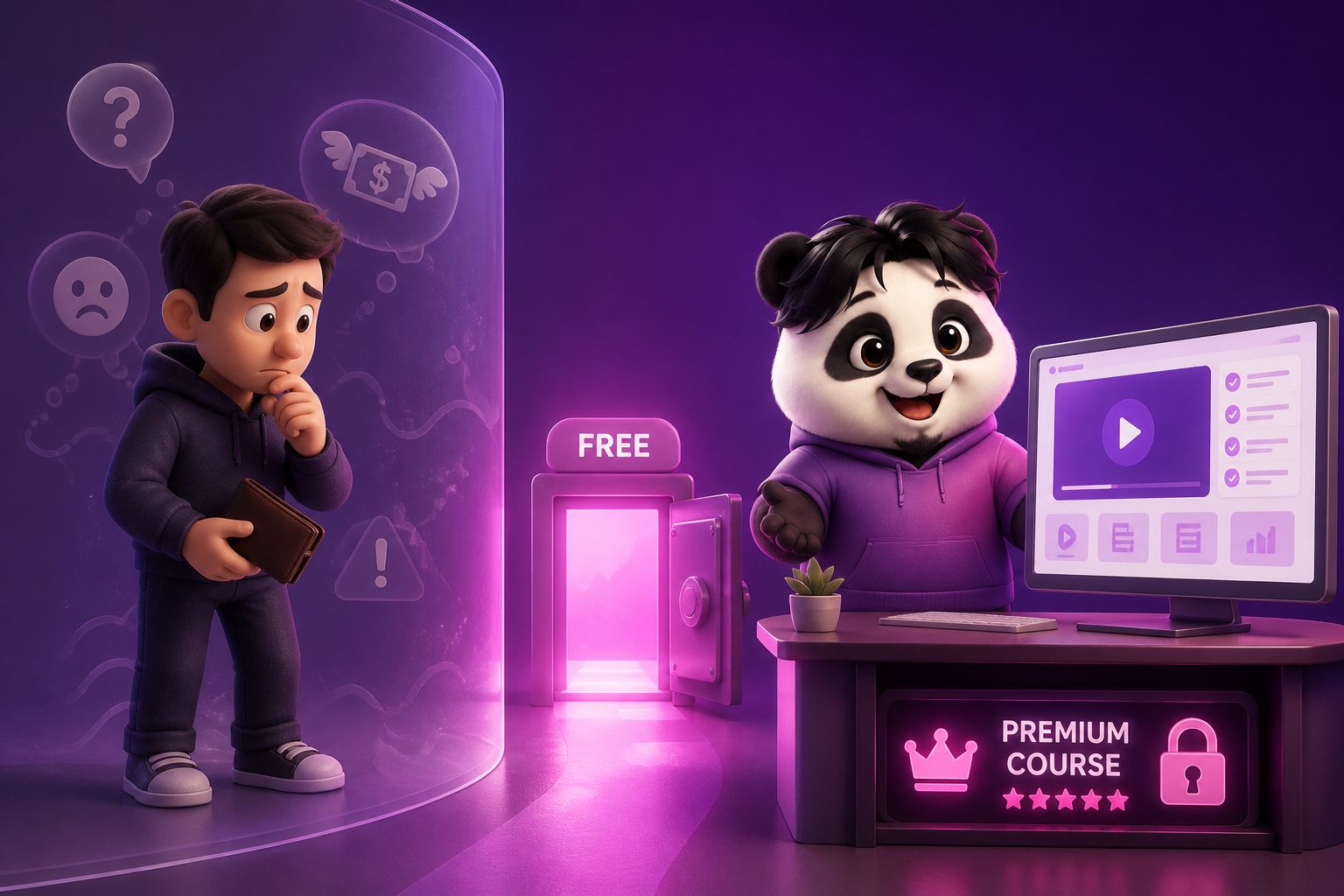 Khách lạ ngại mua khóa trả phí khi chưa đủ tin