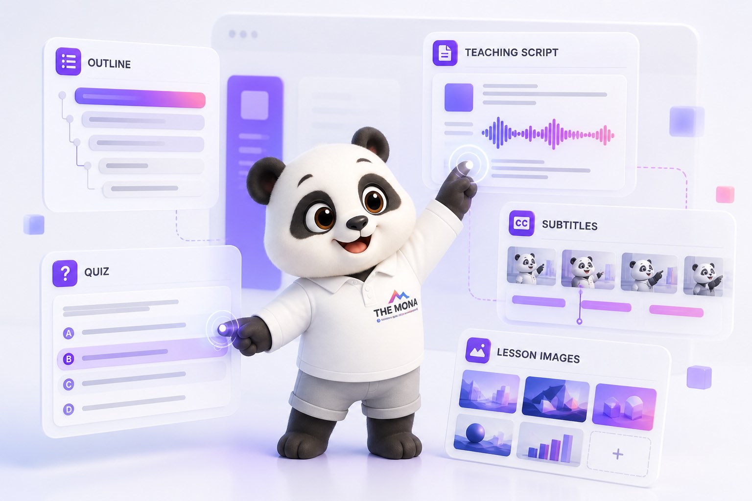 AI hỗ trợ dàn ý kịch bản phụ đề quiz và hình cho bài giảng Elearning
