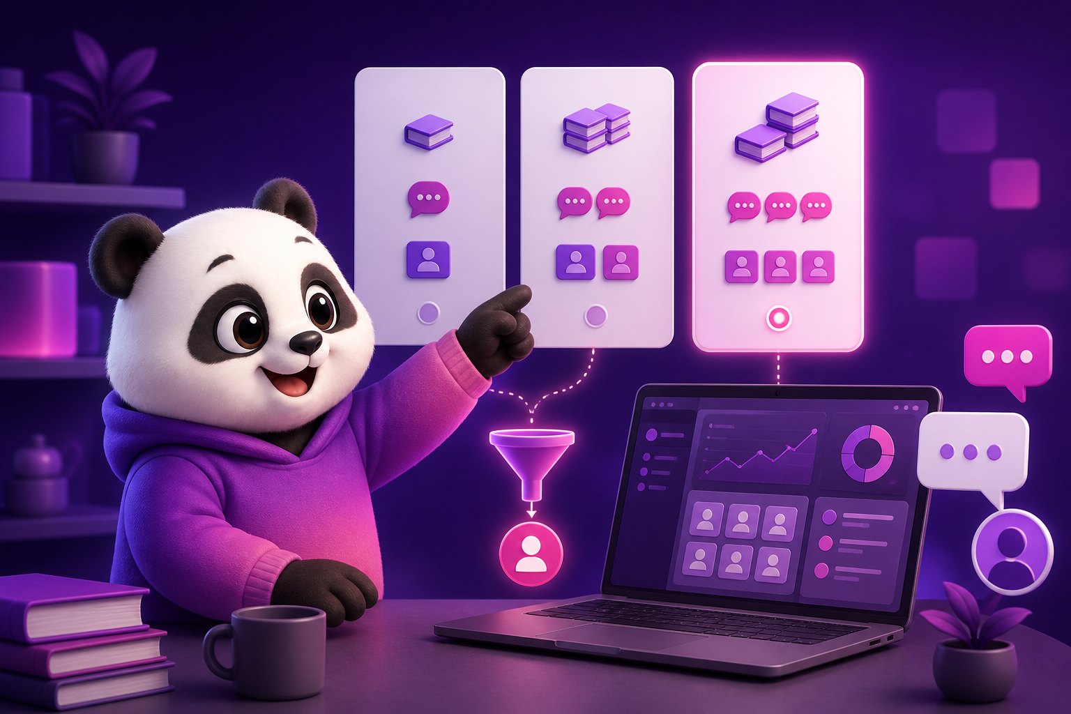 Gấu KHA định giá và chăm học viên trên dashboard