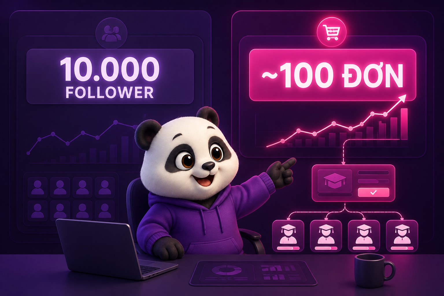 Mười nghìn follower tạo khoảng một trăm đơn khóa học