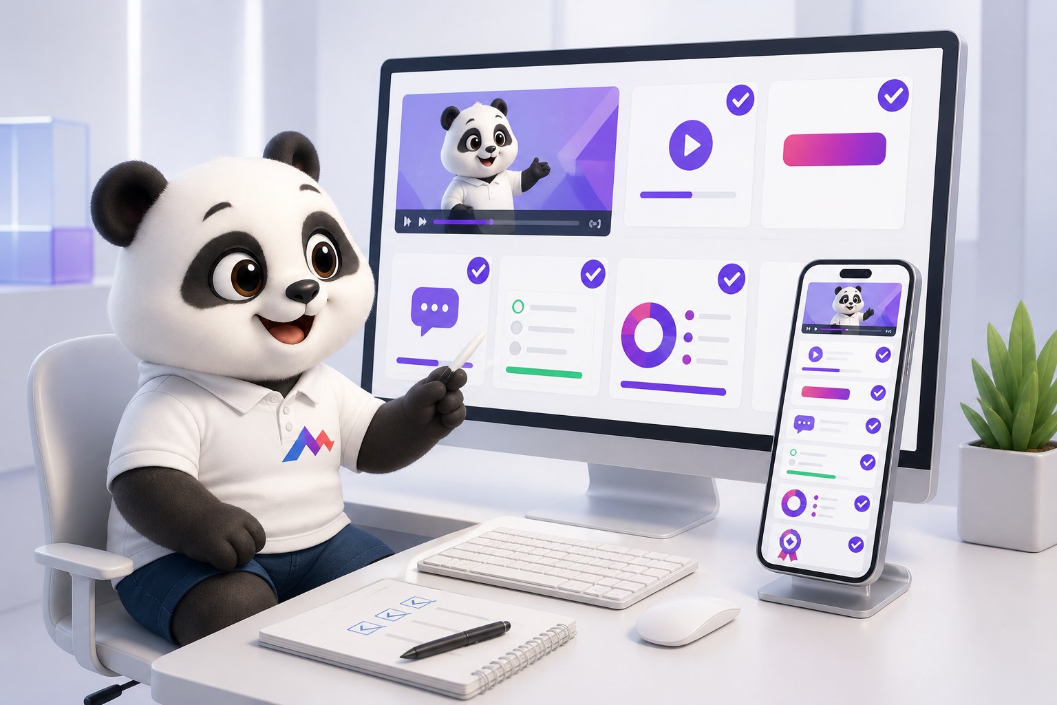 Checklist học thử bài giảng Elearning trên máy tính và điện thoại