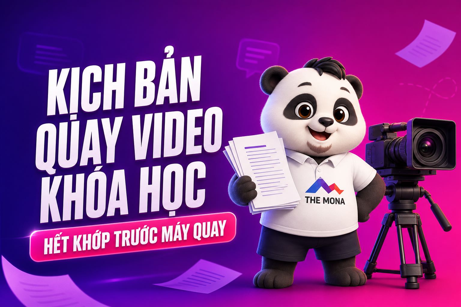 Kịch bản quay phim khóa học giúp người dạy hết khớp trước máy quay