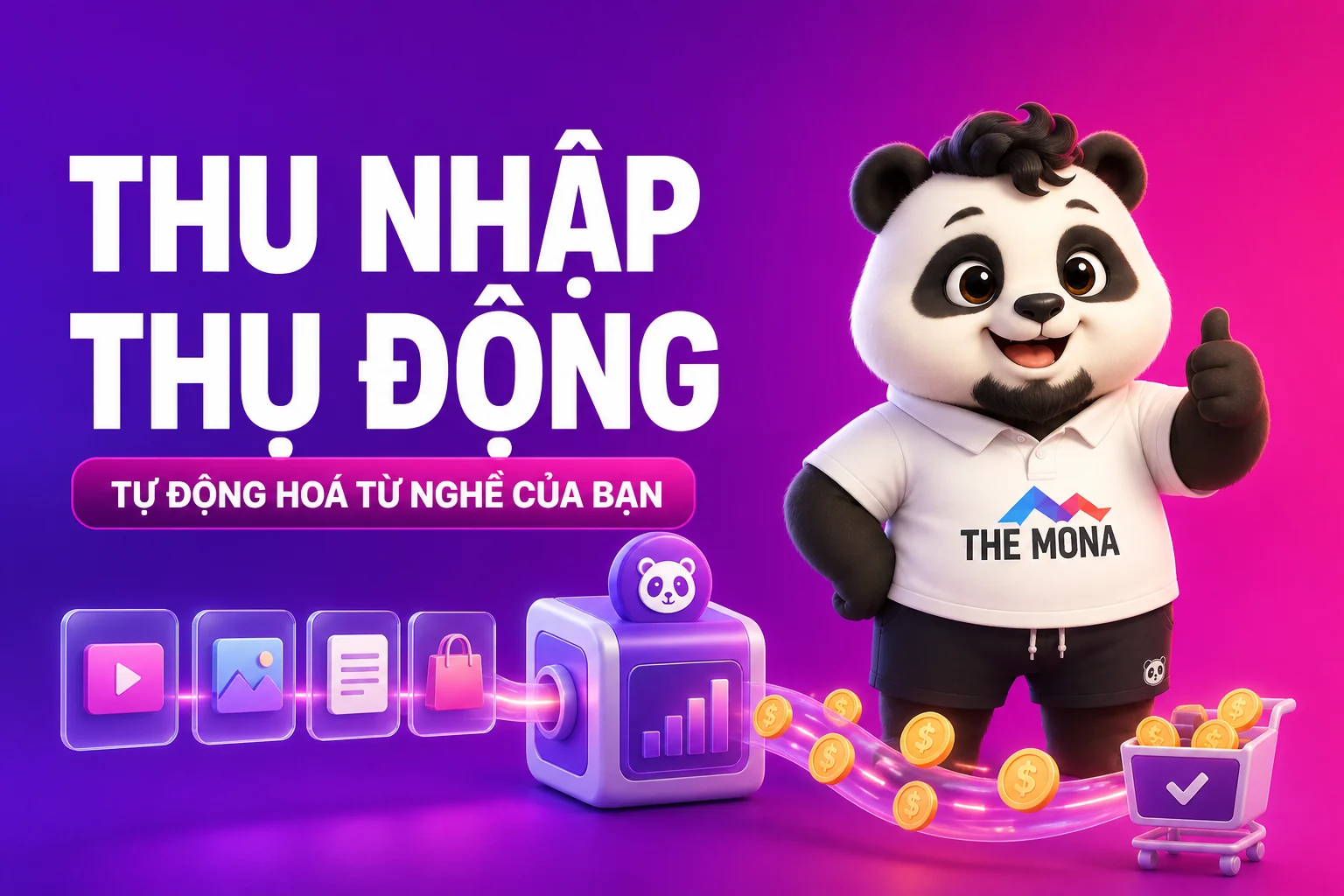 Thu nhập thụ động từ hệ thống sản phẩm số được tự động hóa