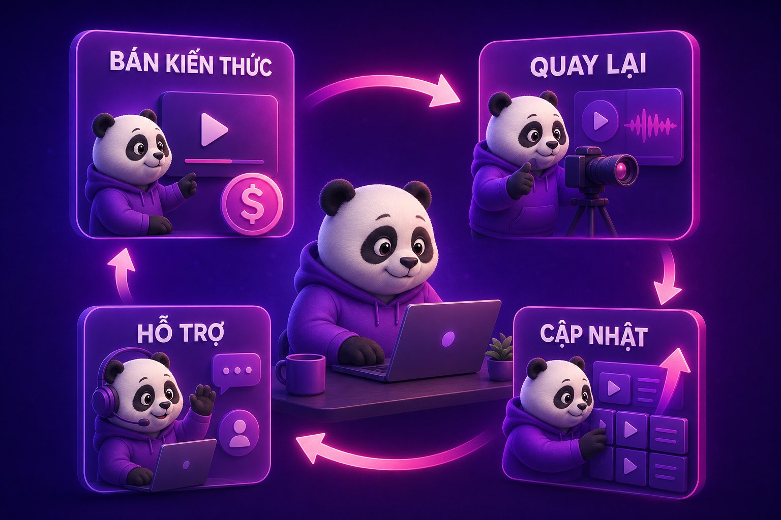 Doanh thu bán kiến thức quay lại nuôi nội dung và hỗ trợ