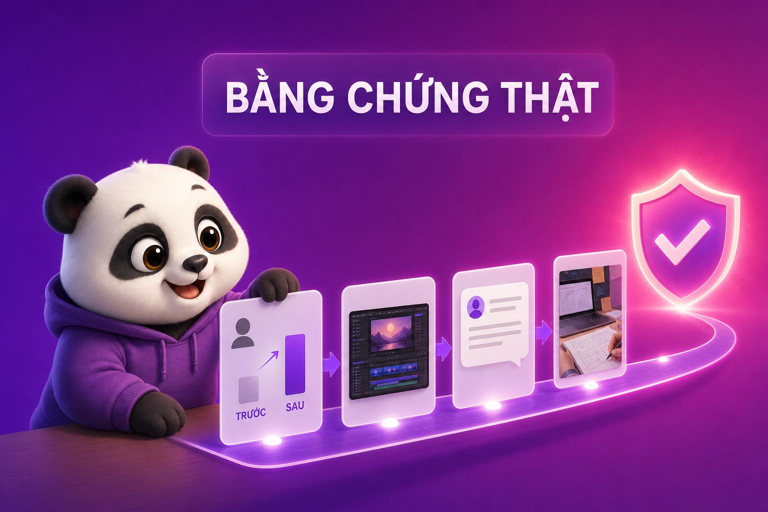 Gấu KHA sắp xếp bằng chứng thật cho khóa học online