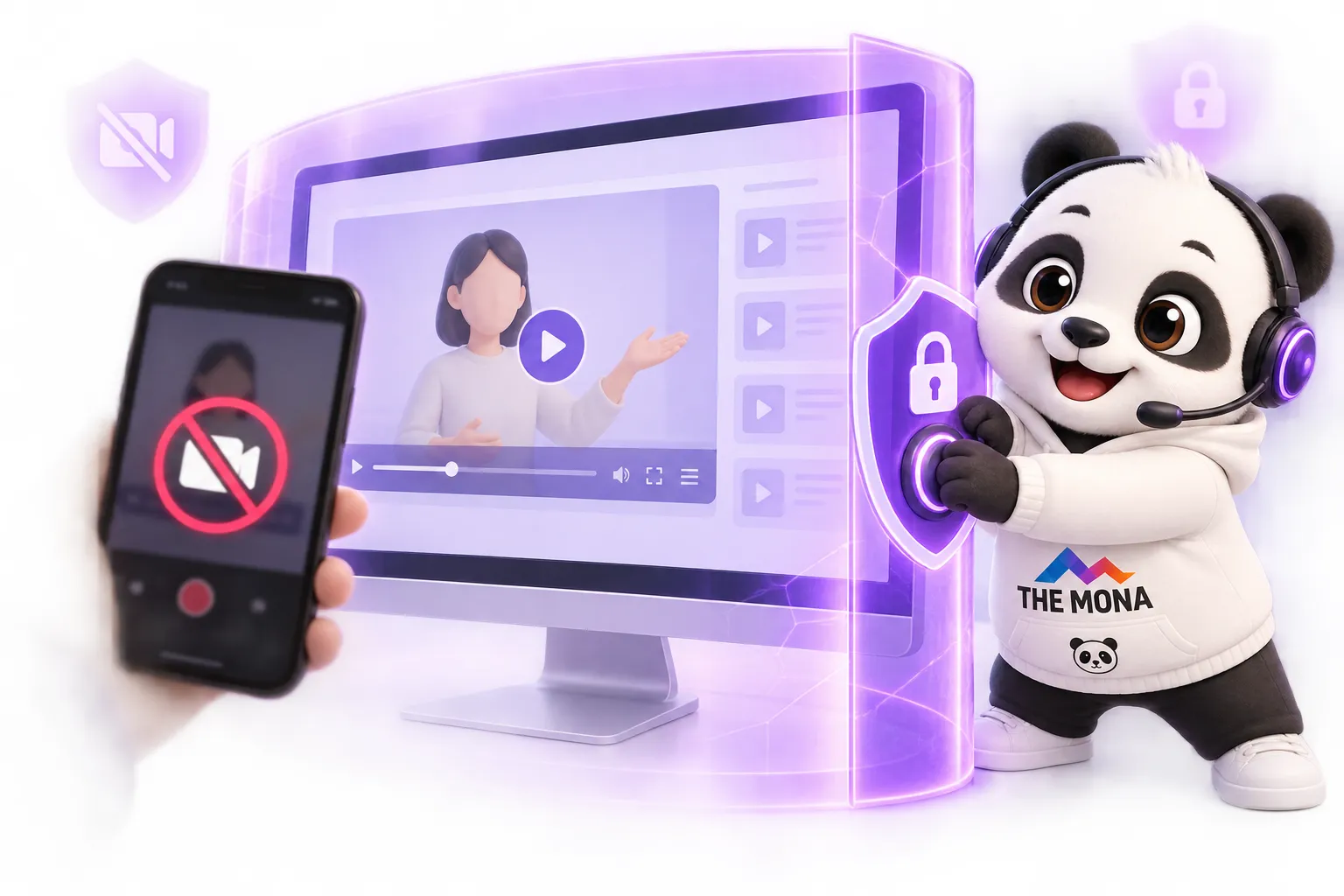 Bảo vệ video khóa học chống quay màn hình và chia sẻ tài khoản