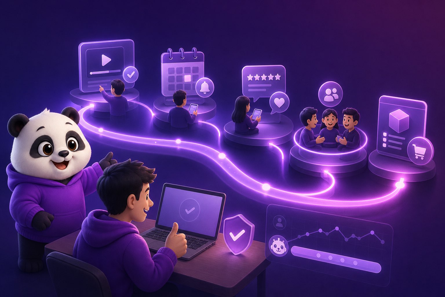 Phễu chăm học viên sau mua và upsell khóa học