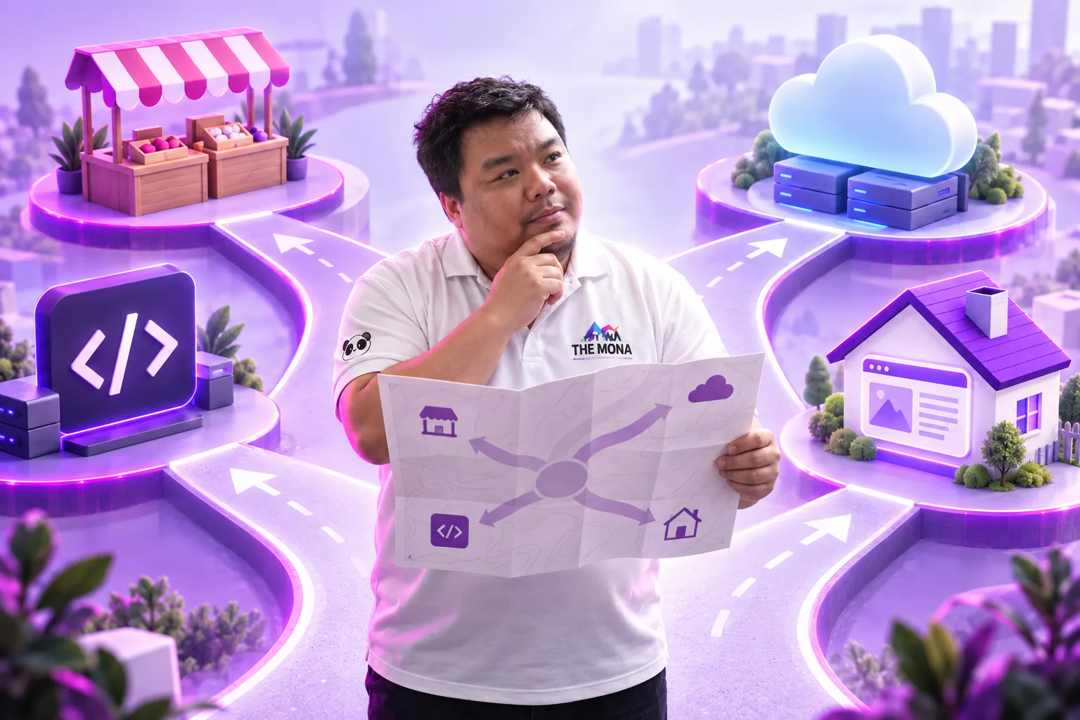 Bốn con đường bán khóa học: chợ khóa học, SaaS nước ngoài, thuê code riêng, website riêng