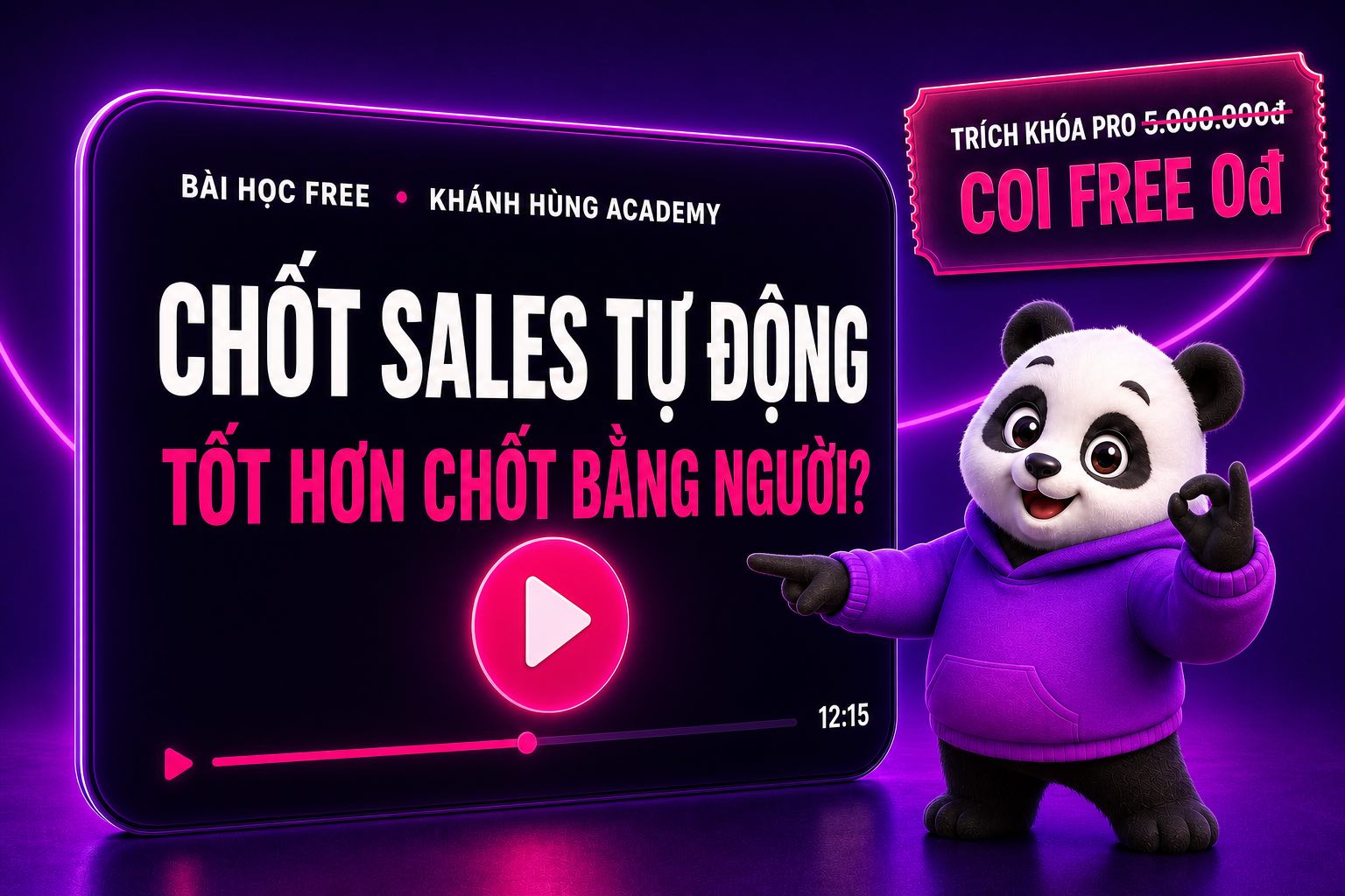 Video free giải thích lý do nên chốt sales tự động