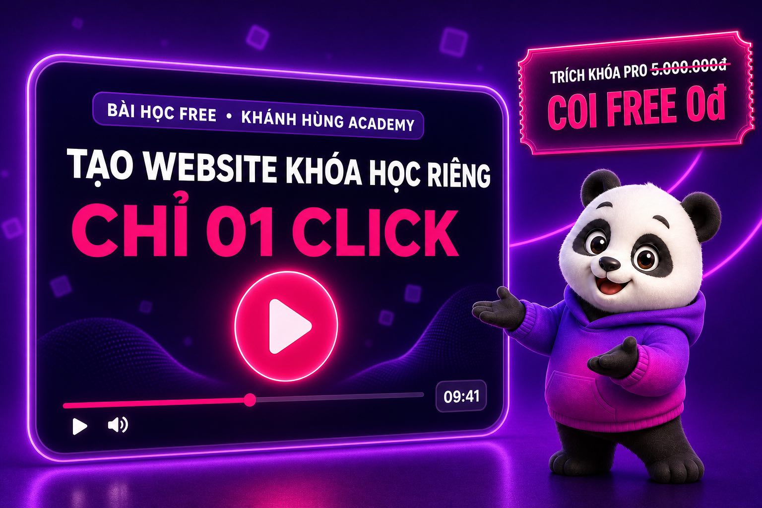 Bài học FREE chọn phương án tạo hệ thống Elearning
