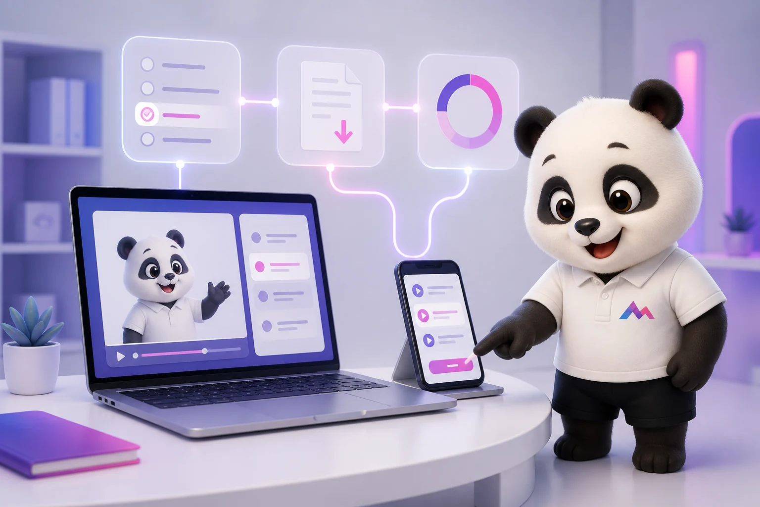 E-learning là gì qua cảnh học khóa online trên laptop và điện thoại