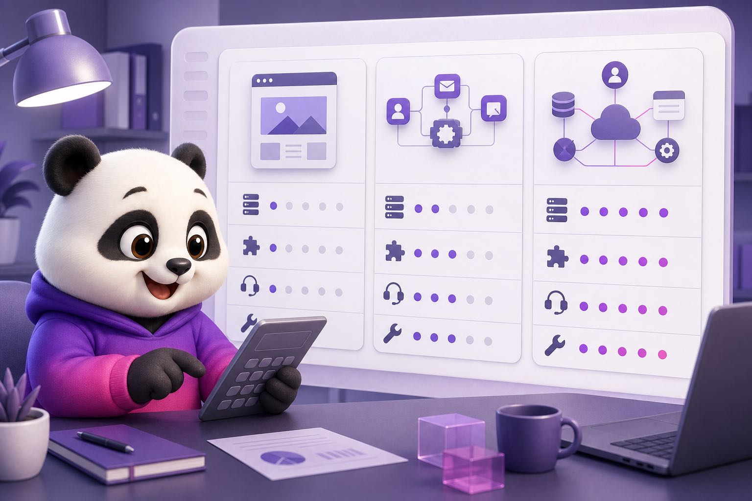 Gấu KHA xem các gói chi phí website bán khóa học