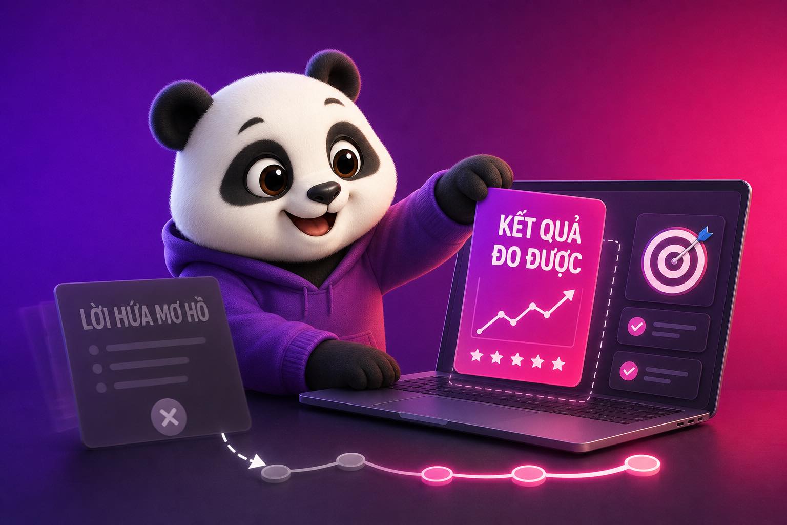 Gấu KHA đổi lời hứa mơ hồ thành kết quả đo được