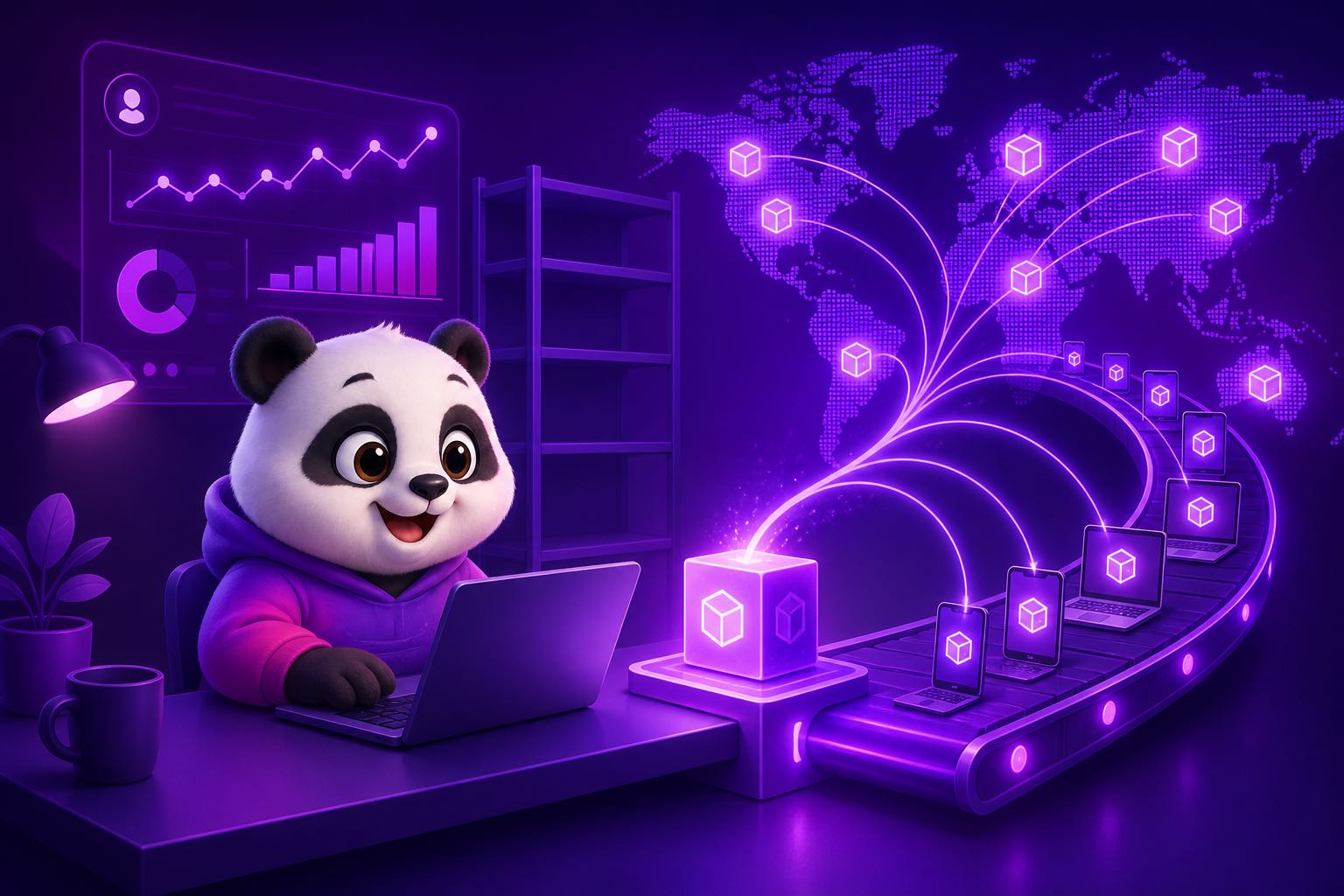 Một người vận hành sản phẩm số và giao hàng toàn cầu