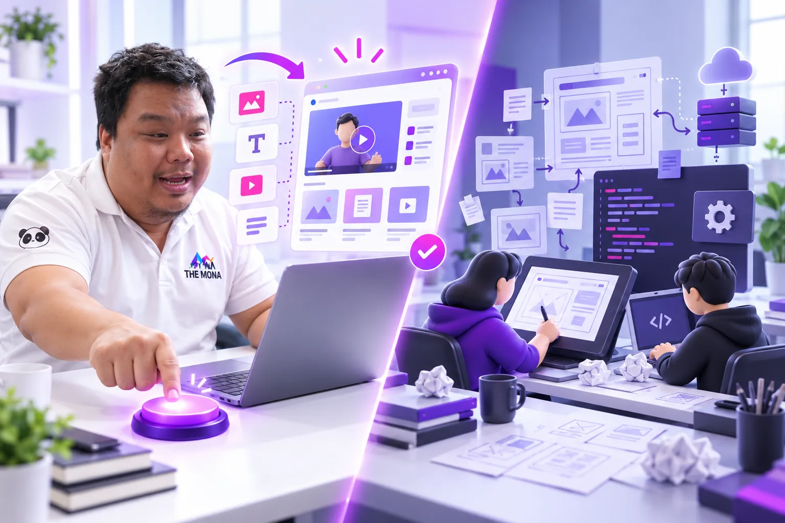 Tự dựng website khóa học trên MA hay yêu cầu Enterprise để designer MONA thiết kế riêng
