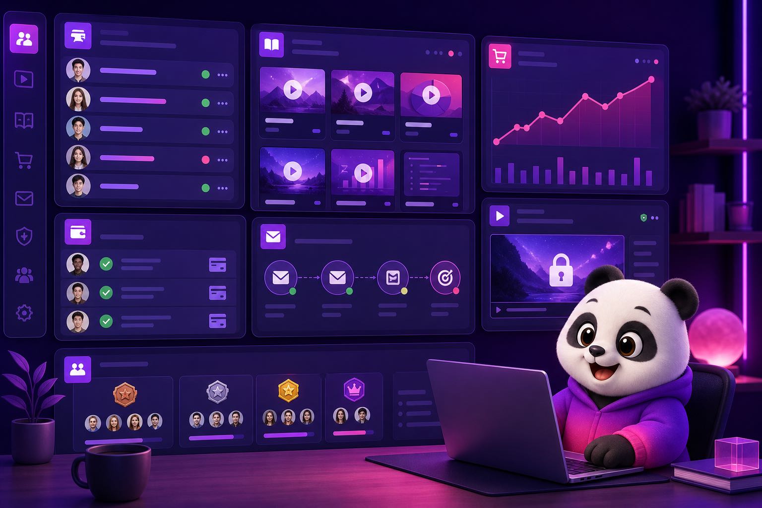Gấu KHA vận hành dashboard bán khóa học MONA Elearning