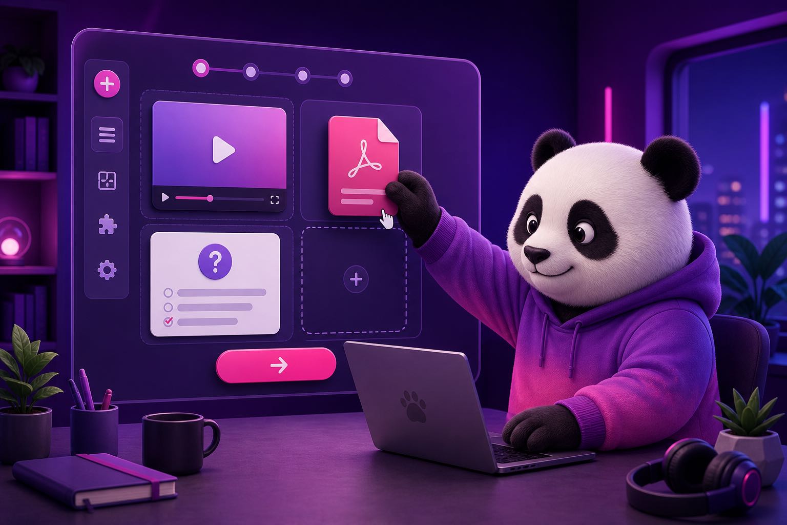 Một bài giảng Elearning hoàn chỉnh với video tài liệu và quiz