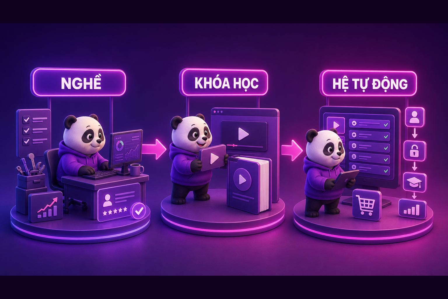 Lộ trình từ nghề tới khóa học và hệ bán tự động