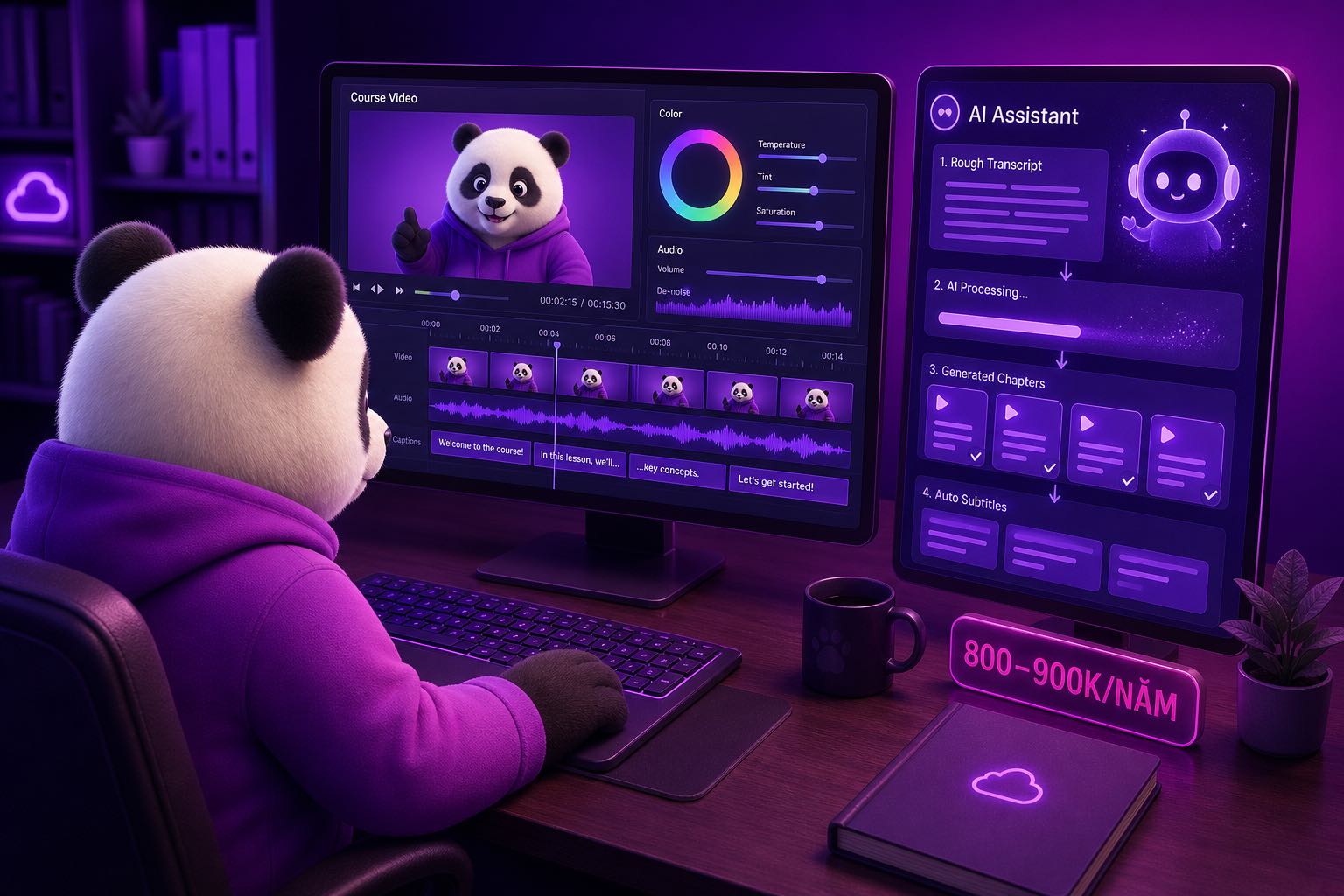 Dựng video khóa học với phần mềm và AI hỗ trợ