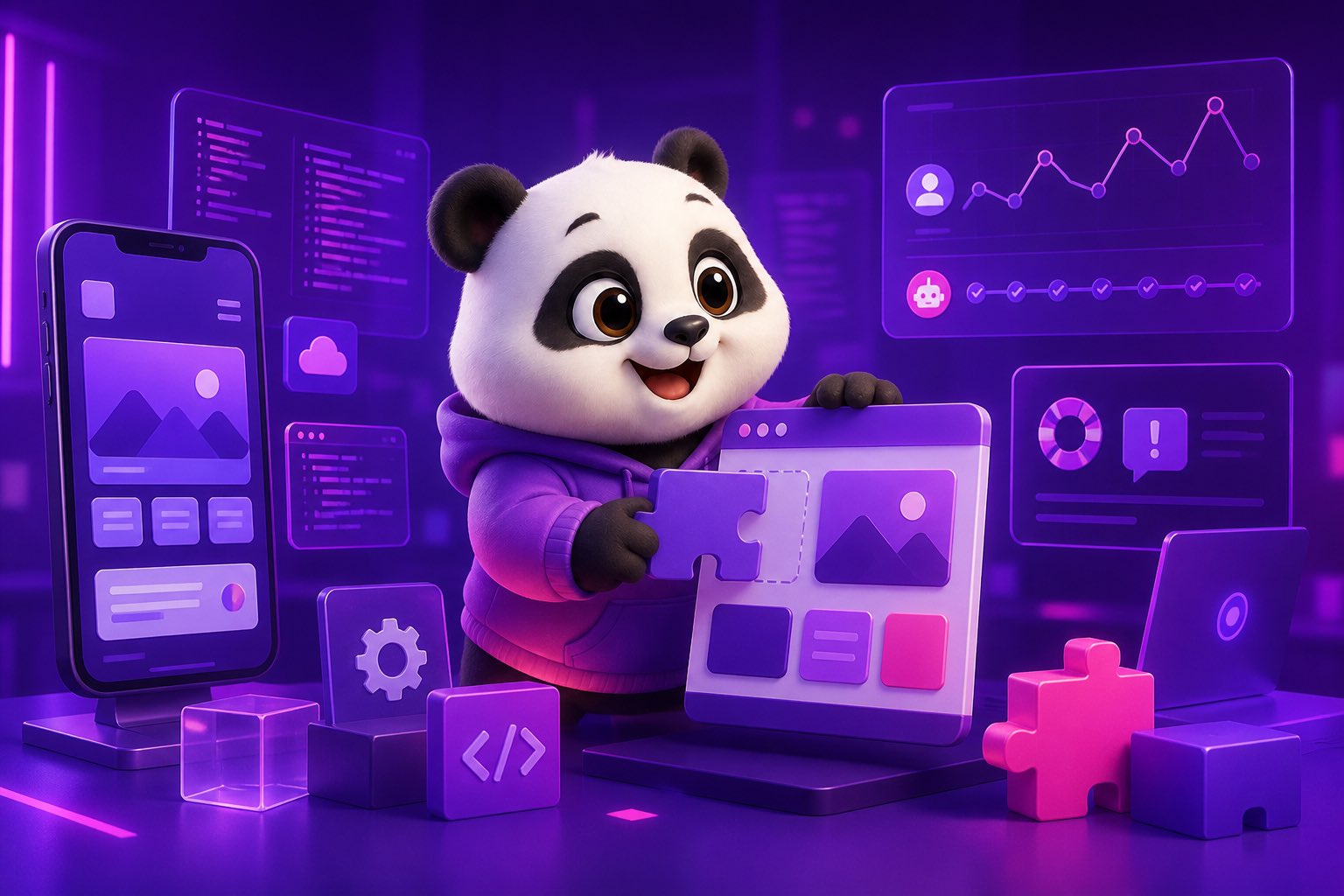 Gấu KHA lắp ứng dụng theme plugin và kiểm tra cập nhật