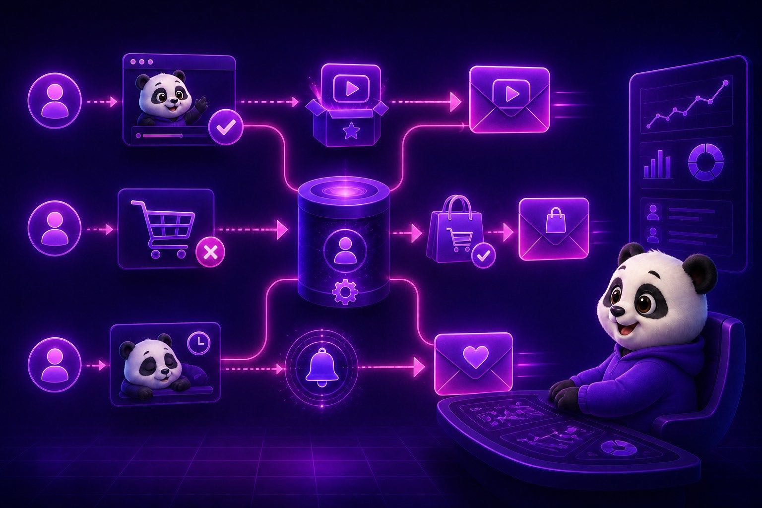 Remarketing tự động theo ba hành vi học viên